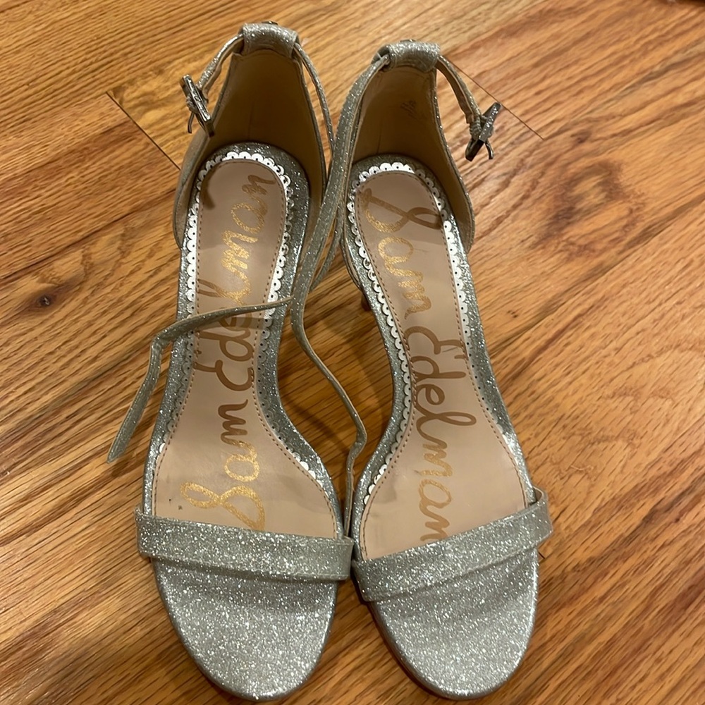 Sam Edelman silver sparkle high heels